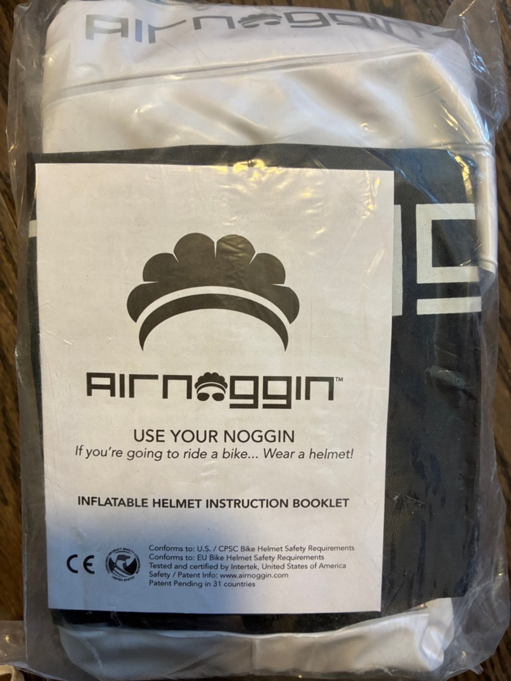 Airnoggin Inflatable Helmet Pack - White & Silver